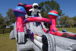 18ft space surfer hybrid dual lane inflatable water slide 426032 1 1 18' Dual Lane Galaxy Glide