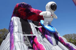 18ft space surfer hybrid dual lane inflatable water slide 702185 1 1 18' Dual Lane Galaxy Glide