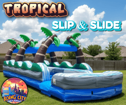 35' Tropical Dual Lane Slip and Slide