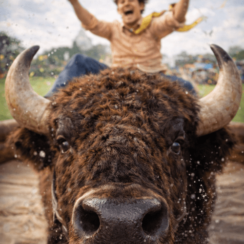 Riding Mechanical Bull For Rent in Edmond OK Boing City Party Rentals Mechanical Bull Edmond OK