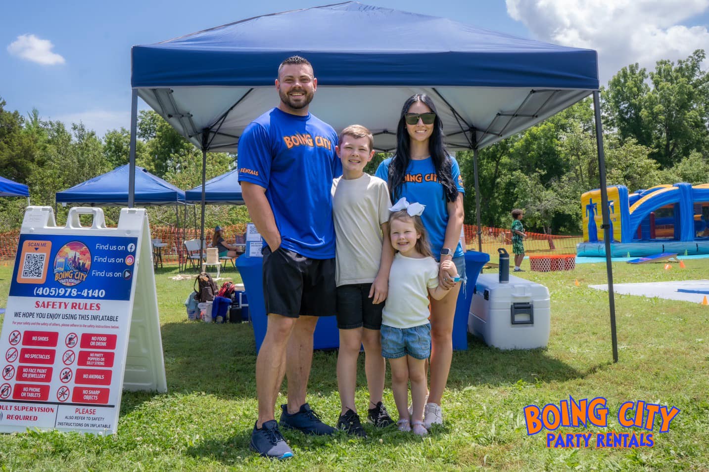 Nick and Kelsey Hibdon, owners of Boing City Party Rentals, veteran-owned OKC Edmond