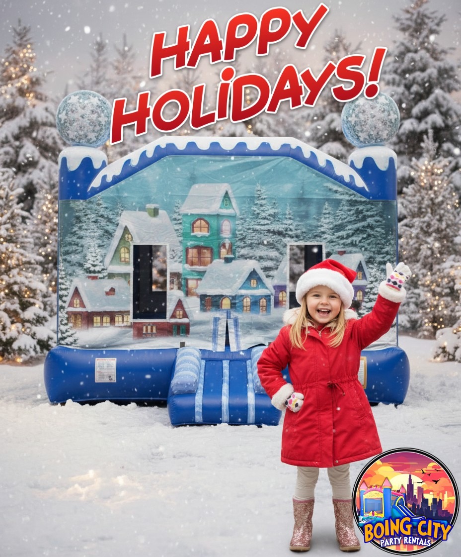 Holiday bounce house rental Oklahoma City Edmond Boing City Party Rentals