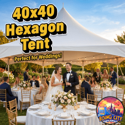 40' Hexagon High Peak Tent