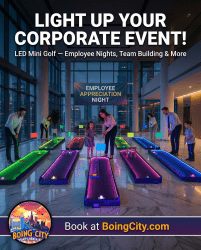 LED Mini Golf for a corporate event in Oklahoma City